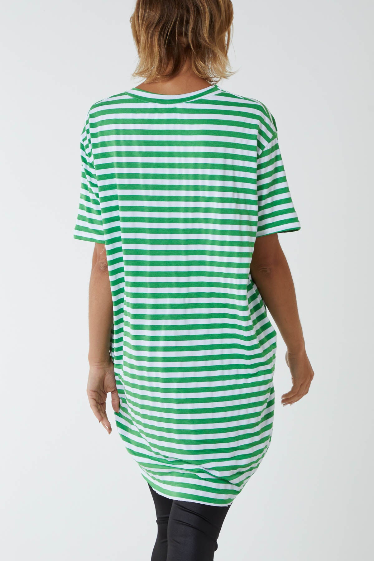 Nautical Stripe Pocket T-Shirt Dress