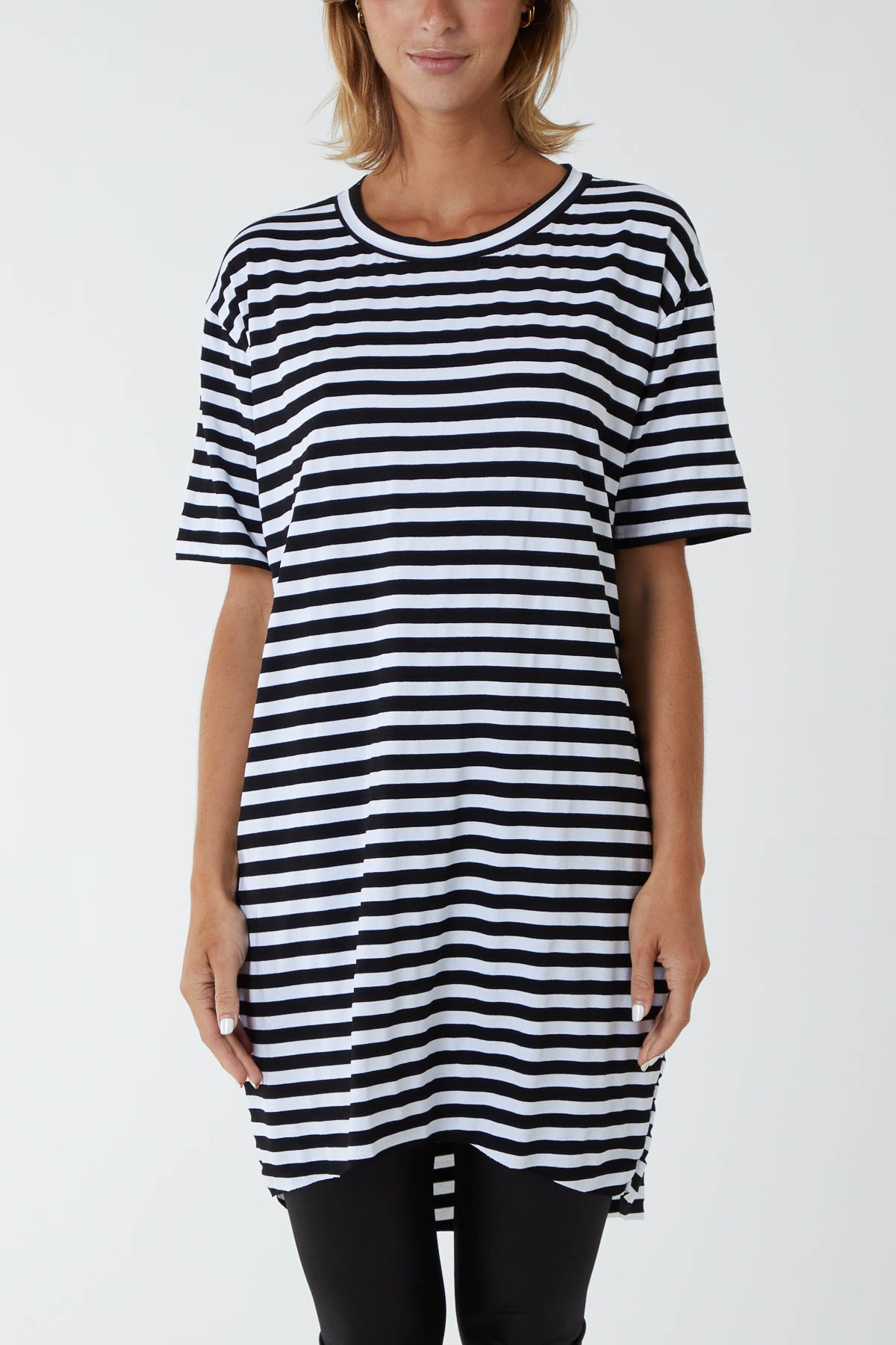 Nautical Stripe Pocket T Shirt Dress