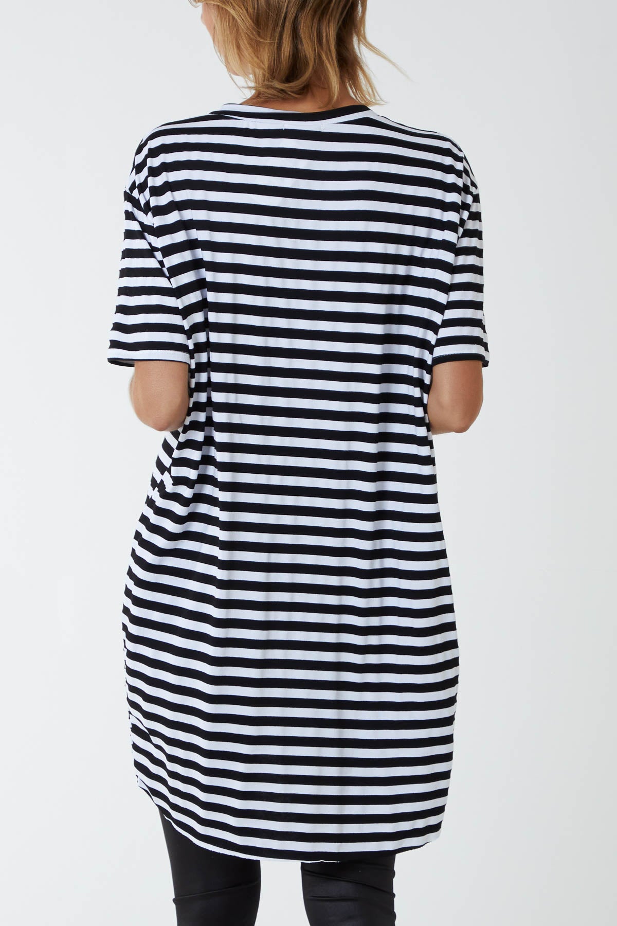 Nautical Stripe Pocket T-Shirt Dress