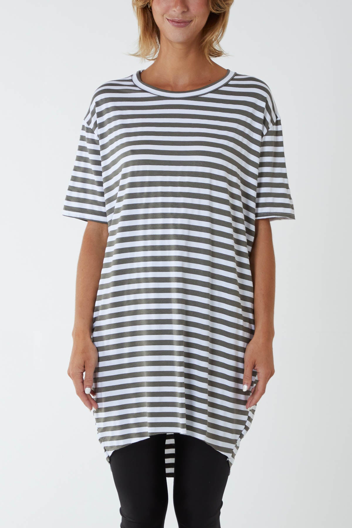 Nautical Stripe Pocket T-Shirt Dress