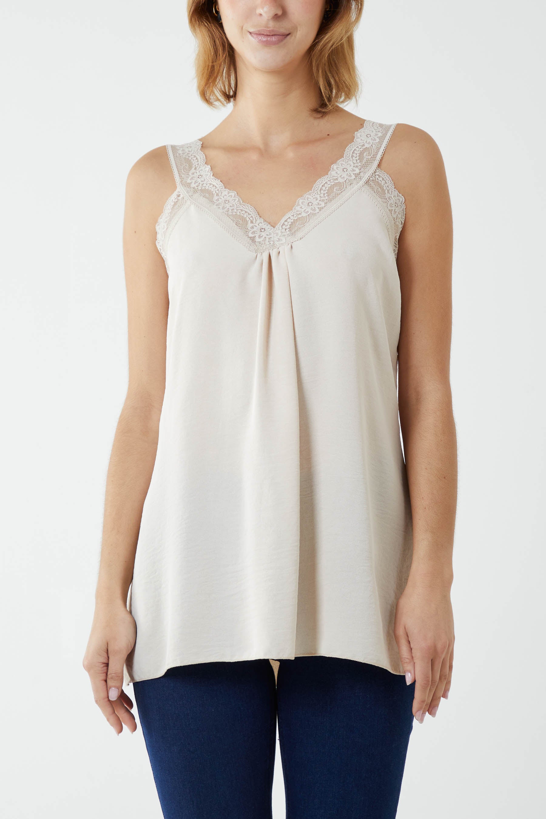 Lace Cami V-Neck Top