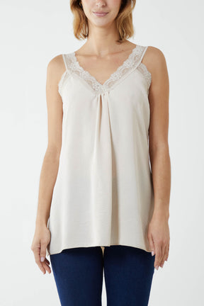 Lace Cami V Neck Top