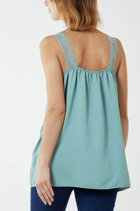 Lace Cami V-Neck Top