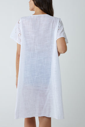 Broderie Anglaise Smock Dress