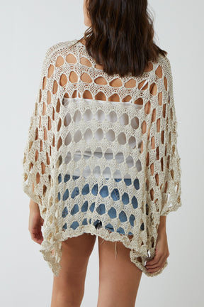 Oversized Diamond Crochet Blouse
