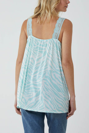 Zebra Lace Cami Vest