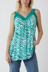 Zebra Lace Cami Vest