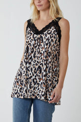 Leopard Lace Cami Vest