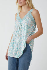 Leopard Lace Cami Vest