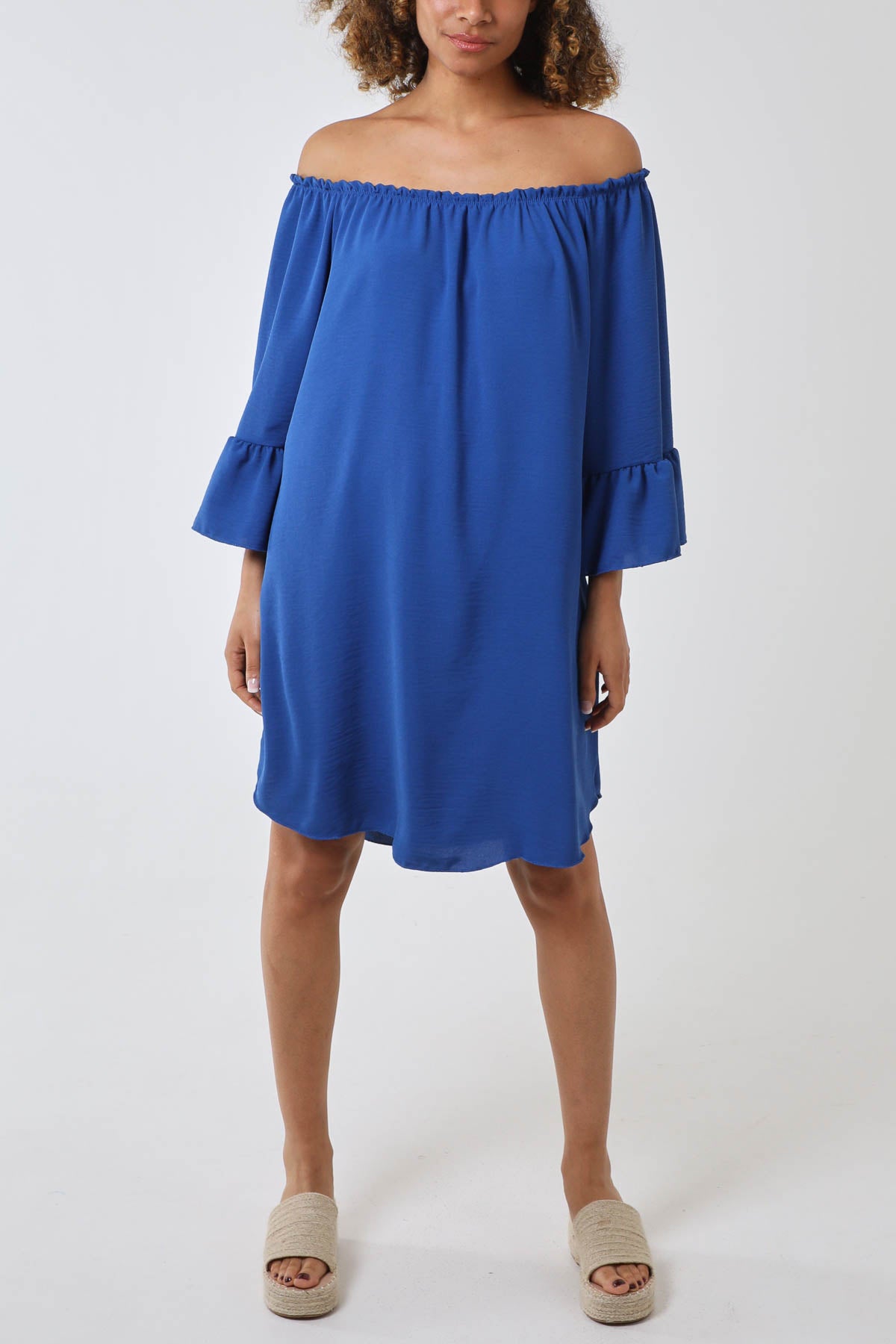 Bardot Frill Sleeve Mini Dress
