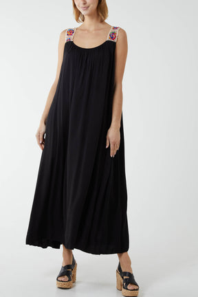 Maxi Dress With Crochet Strap Detail