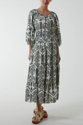 Gypsy Barot Baroque Button Dress