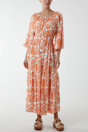 Gypsy Barot Baroque Button Dress