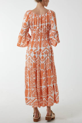 Gypsy Barot Baroque Button Dress