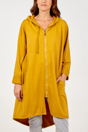 Oversized Zip Front Hoodie