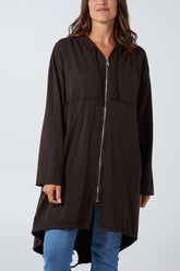 Oversized Zip Front Hoodie