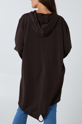 Oversized Zip Front Hoodie
