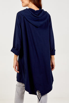 Oversized Zip Front Hoodie