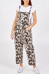 Leopard Print Dungarees