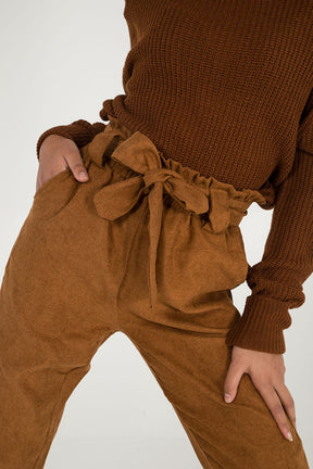 Cord Belted Trousers
