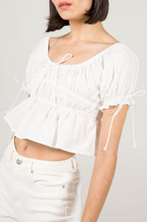 Gathered Short Sleeve Top