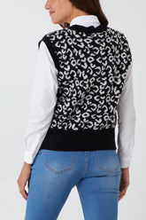 Leopard V-Neck Vest