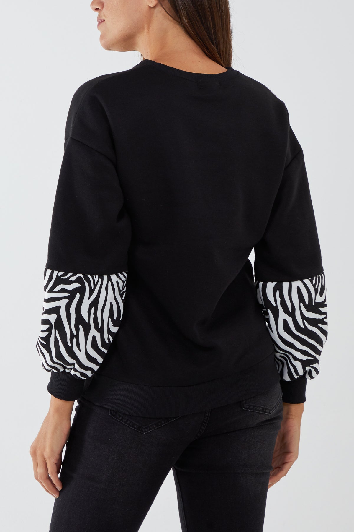 Zebra Panelled Sweatshirt