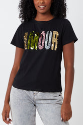 Sequin AMOUR T-Shirt