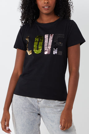 Sequin LOVE T-Shirt