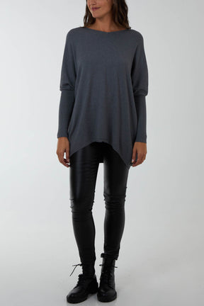 Plain V-Neck Jumper