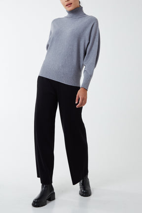 Roll Neck Batwing Jumper