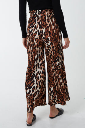 Abstract Cheetah Pleated Trousers