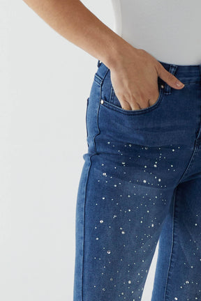 Diamante Flared Denim Jeans