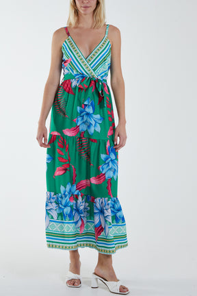 Floral Wrap Maxi Dress