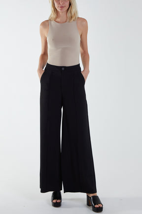 Wide Leg Palazzo Trousers