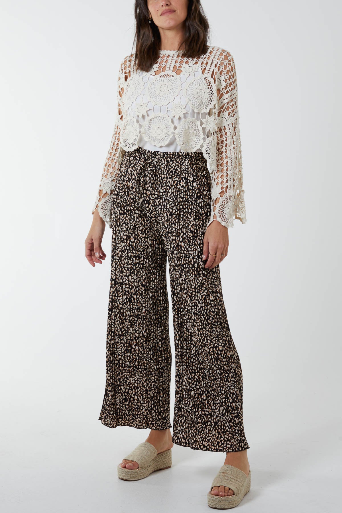 Leopard Pleated Culottes