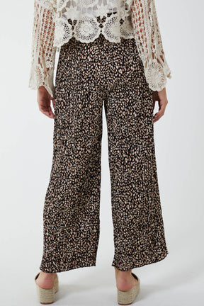 Leopard Pleated Culottes