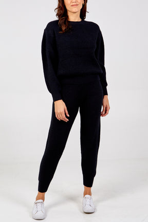 Knitted Round Neck Jumper and Jogger Set