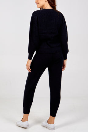 Knitted Round Neck Jumper and Jogger Set