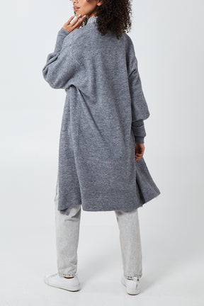 Open Front Longline Cardigan
