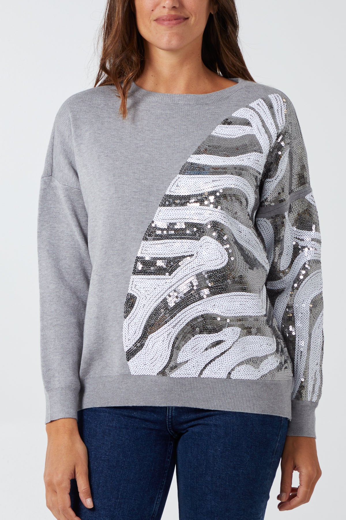 Sequined Animal Pattern Jumper