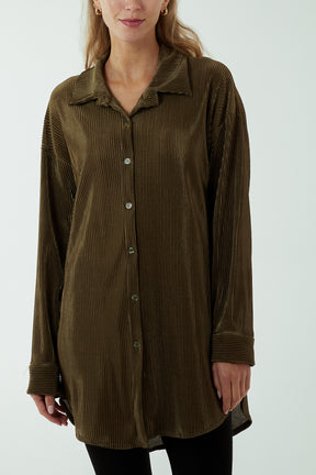 Plisse Relaxed Fit Shirt