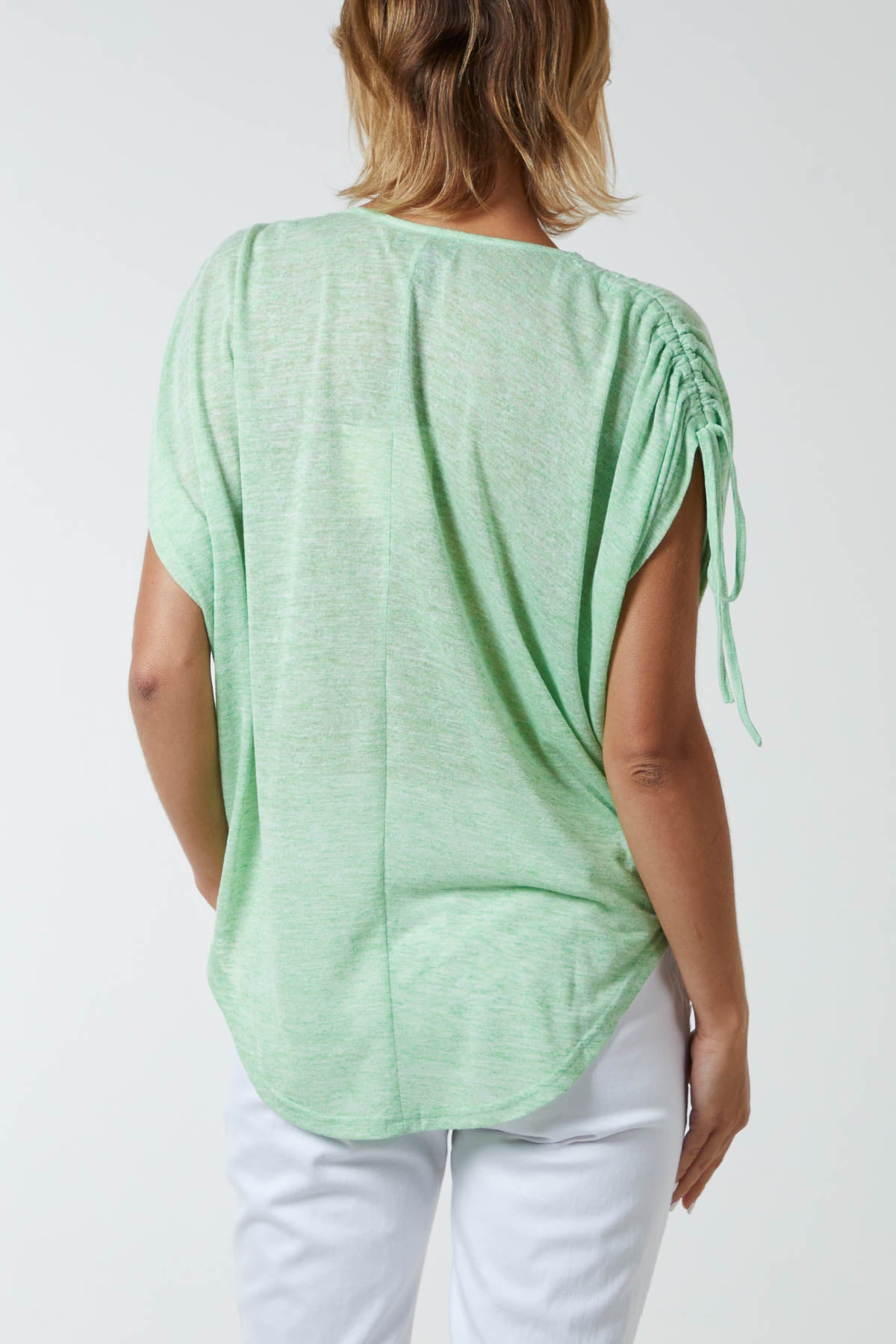 Drawstring Front Top Front Zipper Drawstring Top