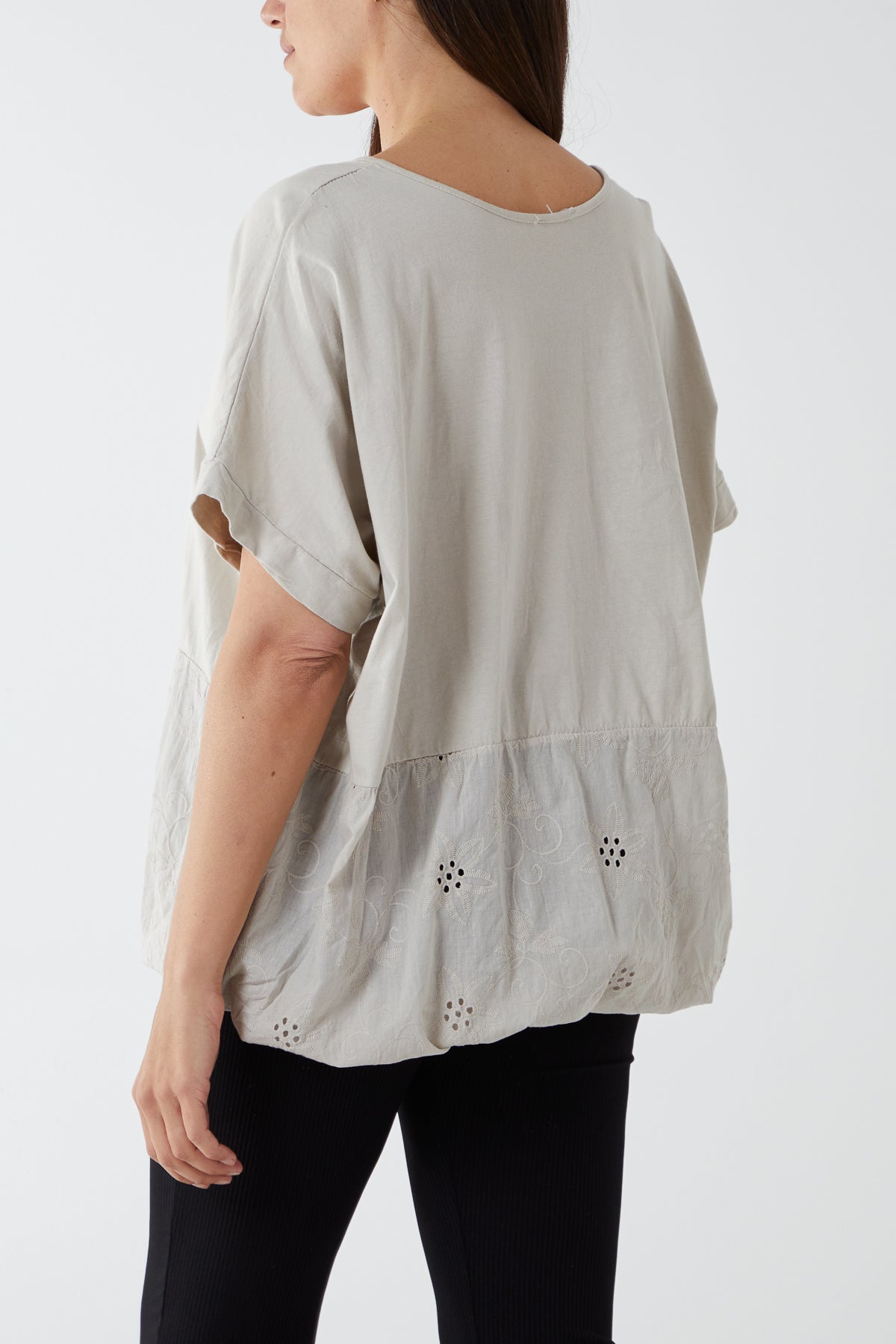 Broderie Anglaise Panel Top